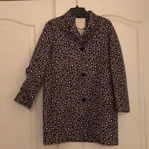 Kate Spade Leopard print coat. Size XS.